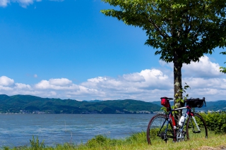 諏訪湖　ロード　自転車